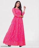 Women's Pink Bandhini Styles Kurtii