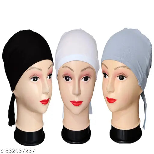 Fancy Cotton Hijab Cap (Pack of 3) Islamic Cap Muslim Women Cap