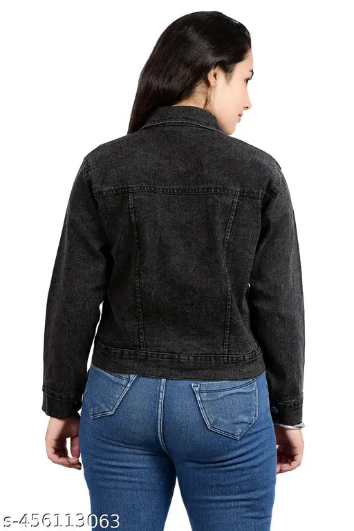 Comfy women Solid Black Jacket