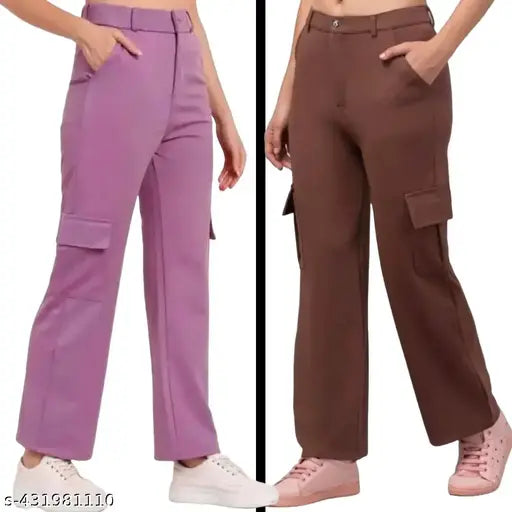 Cargo Pants for Women Combo of 2