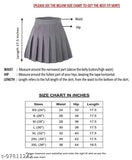 Women's Pleated Skirt/Skater Skirt/Tennis Skirt/Checkered Tennis Skirt with Shorts Underneath/High Waist/Above Knee