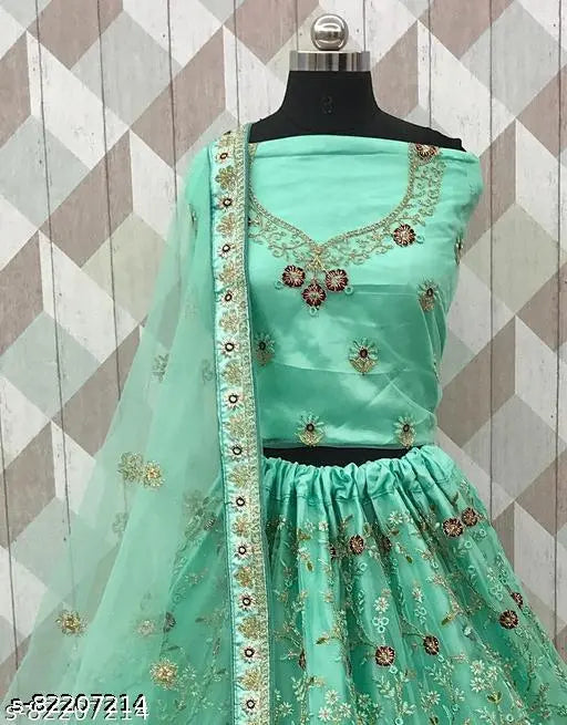 Women Sea Green Best Lehenga Choli