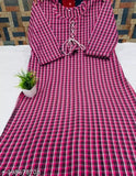 Stylish Pink Black Woolen Kurti Only