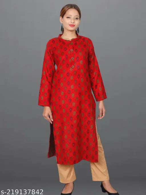 Plus size Winter wear woolen kurta full sleves size 3xlto 8xl