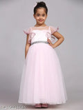 Toy Balloon Kids Baby Pink Full-Length Girls Party Wear Gown