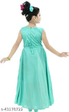 Girls Mint Green Cotton Blend Frocks & Dresses Pack Of 1