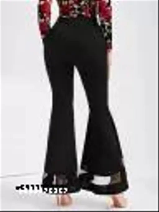 Regular Fit Women Black Trousers | Women Trouser