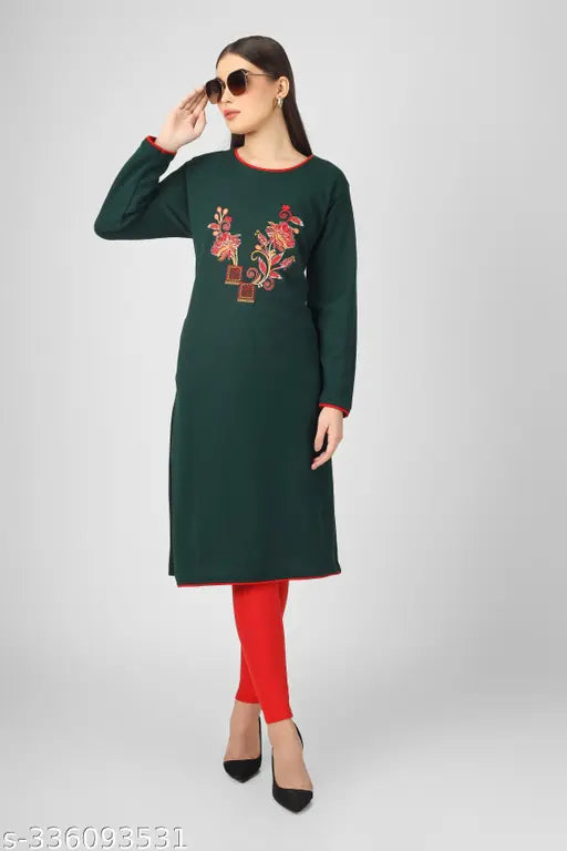 LUFEEP TRENDY WOMEN WOOLEN KURTI