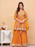 06 Mustard sharara and duptta set