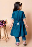 Traditional Girls Embroidered Kurta Set with Pant – Elegant Festive Wear