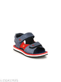 Open Toe Velcro Closure Sandals, Blue