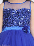 Toy Balloon Kids Blue Full-Length Girls Party Wear Dress