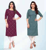 Myra Graceful Bandhani Kurtis (Pack of 2)