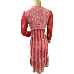 Kurta Anarkali Red 22 Kali - GillKart