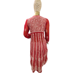 Kurta Anarkali Red 22 Kali - GillKart