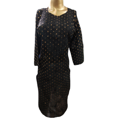 Kurta Chanderi Black - GillKart