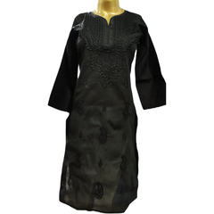 kurta cotton mix black - GillKart