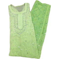 kurta Green ombre colour real mirror - GillKart