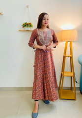 Kurti Cotton Peach - GillKart