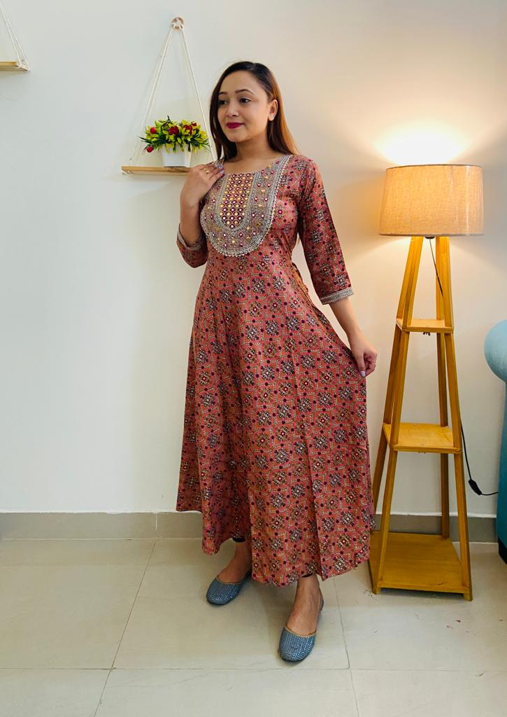 Kurti Cotton Peach - GillKart