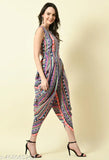 Stylish dhoti jumpsuit, one piece dress , digital print dress