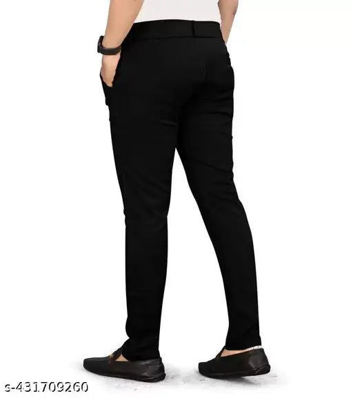 Men Lycra Blend Trousers