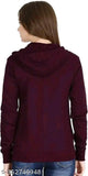 "BARIRA FASHION"Plane Ziper Hood Women-Wine