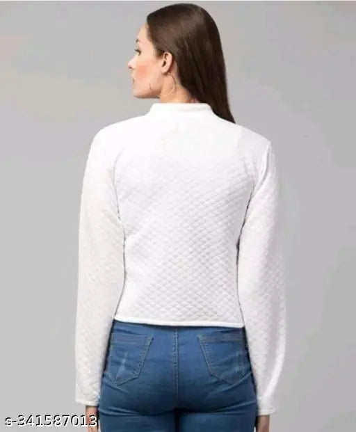 Stylish white 2 zip kultin burfi Jacket for women/girls