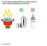 ECOM FASHION HUB Baby Feeding Stainless Steel Bottle, Milk Feeding, Water Feeding 250 ML( bottle with blue cover )