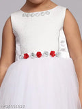 Toy Balloon Kids White Full-Length Girls Party Wear Gown