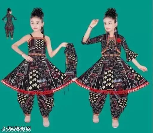 Very beautiful dress for beautiful girls kurta set with coti pack of 1