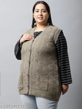 VANYA Plus Size Women Beige Sweater