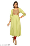 Embroidered Kurti, Nayra Cut Kurti, Rayon Cotton Kurti