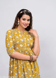 Sanganeri Print Womens Rayon Printed Kurti