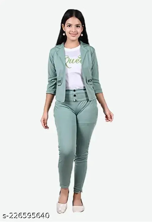 Girls Mint Green Three Pieces Set