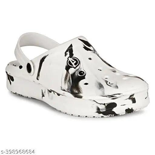 Boys & Girls Textured Clogs (White)