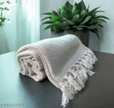 PURE COTTON SOFA THROW ANTIQUE BEIGE