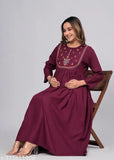 womens rayon Embroidery Maternity kurta, long kurta, festival kurta, rayon kurta, Maternity kurta