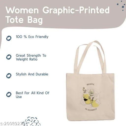 Women Graphicprinted Tote Bag | For women | For girls | For college goers | Women Hand bags