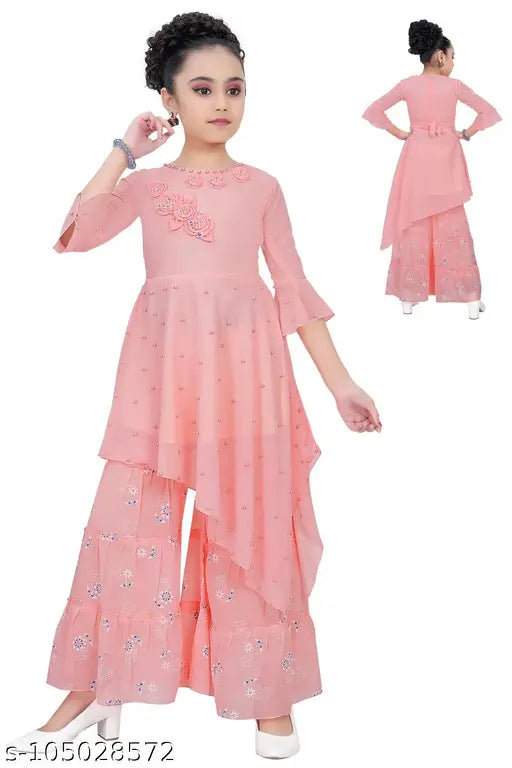 stylish awesome cute girls kurta plazzao ethnic sets