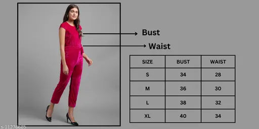 Elizy Women Pink Plain Velvet Jumpsuits