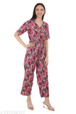 Printed Women Jumpsuit Rayon Printed Jumpsuits for Women | Women Comfortable Geometric Print Jumpsuit"