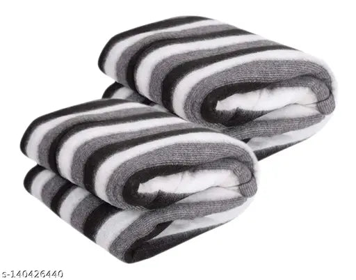 Richlinen Soft , Comfortable & Warm Polar Fleece Single Bed Blanket (Pack of 2 pcs)