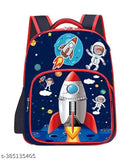 Polyester 26 L School Backpack With Pencil School Bag Class 1 to 8 Daypack(BK_Blue_Rocket_Launcher_24)