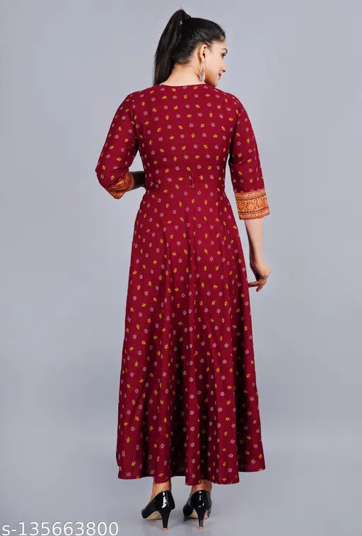 Womens Printed Rayon Kurtis