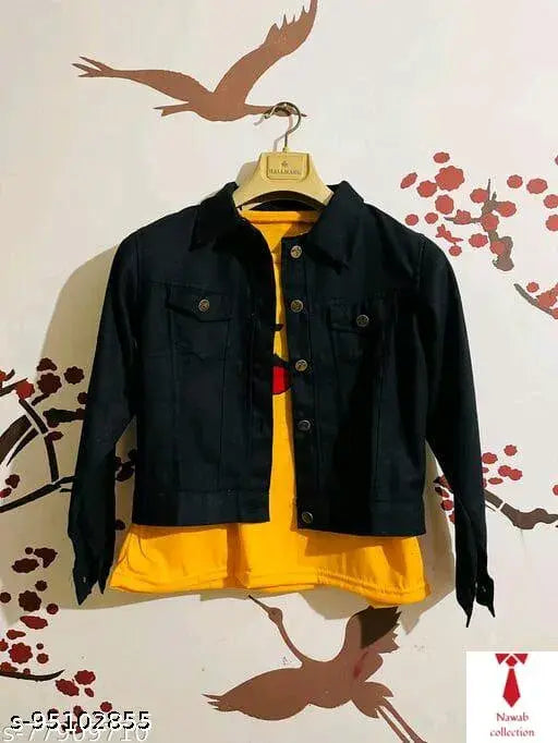 TWILL BLACK JACKET & PIKACHU T-SHIRT COMBO