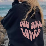 SXV 'You Are Loved’ Printed Cool Aesthetic Sweatshirt Hoodie