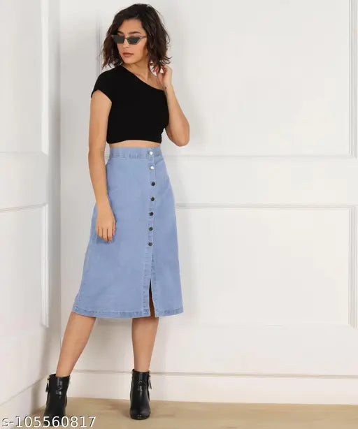 Stylish Fabulous Women Western Denim Skirts