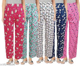 absolute trends Women`s Cotton Print Pajama / Nightwear / Bottom , Lounge Wear , Multicolored Pajama / Print , Design and Color May Different