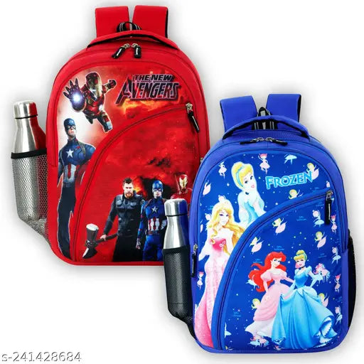 Unisex Junior School Bag : Cartoon Backpacks for Boys, Girls, and Babies (Ages 3-7) - Junior Champion |Unisex backpacks | Junior school bags | Cartoon designs | Boys and girls | Kids combo pack